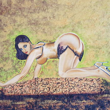 Картина под названием "Female / Femmina" - Artale Marinella Artist, Подлинное произведение искусства, Масло Установлен на Де…