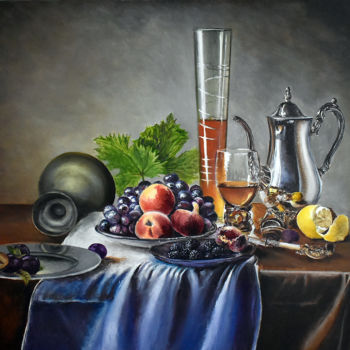 Painting titled "Dutch breakfast" by Alex Bond, Original Artwork, Oil
