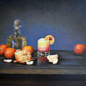Malarstwo zatytułowany „Cocktail Sunrise” autorstwa Alex Bond, Oryginalna praca, Olej