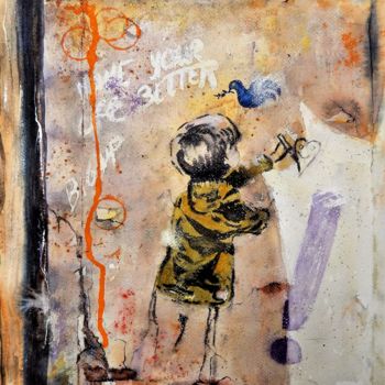 Ζωγραφική με τίτλο "graffiti kid" από Chantal Fischer, Αυθεντικά έργα τέχνης