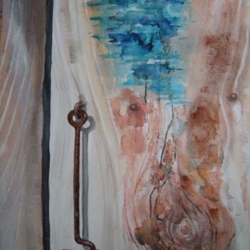 Schilderij getiteld "loquet" door Chantal Fischer, Origineel Kunstwerk, Aquarel