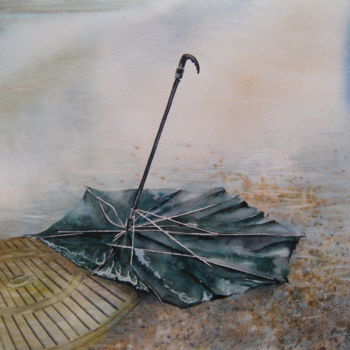 Peinture intitulée "apres-la-bourrasque…" par Chantal Fischer, Œuvre d'art originale, Aquarelle