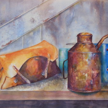 Pintura titulada "empreintes" por Chantal Fischer, Obra de arte original, Acuarela