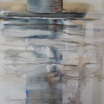 Pintura intitulada "reflets 2" por Chantal Fischer, Obras de arte originais, Aquarela