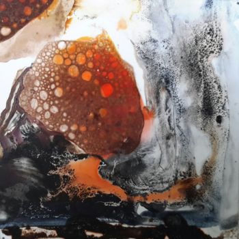 Pintura intitulada "champignon cosmique" por Chantal Fischer, Obras de arte originais