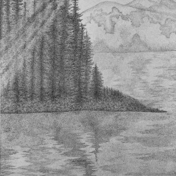 Drawing titled "Rays of Sunlight" by Anerosh, Original Artwork, Ink
