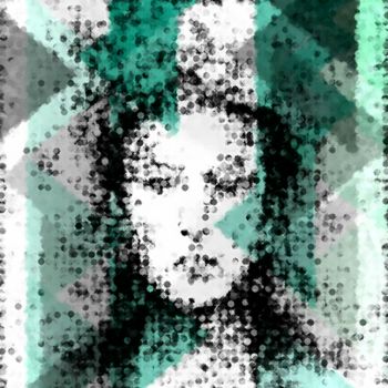 Digital Arts titled "Frida Khalo 1" by Isabelle Cussat (Artassuc), Original Artwork, Photo Montage