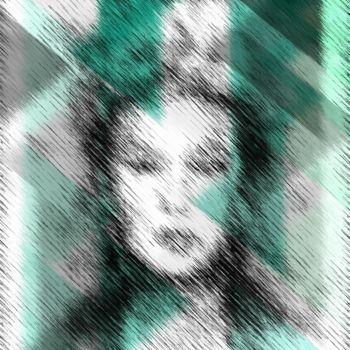 Цифровое искусство под названием "Frida Khalo 2" - Isabelle Cussat (Artassuc), Подлинное произведение искусства, Фотомонтаж