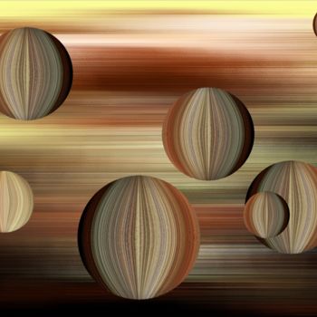 Arts numériques intitulée "Sphères" par Artauxmurs, Œuvre d'art originale, Peinture numérique