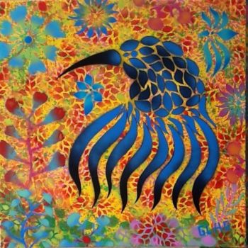 Pintura titulada "série oiseaux" por Glag, Obra de arte original, Acrílico