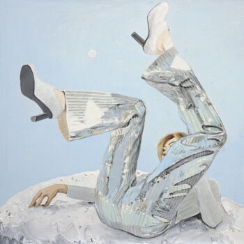 Malarstwo zatytułowany „In the weightlessne…” autorstwa Anastasia Balabina, Oryginalna praca, Olej