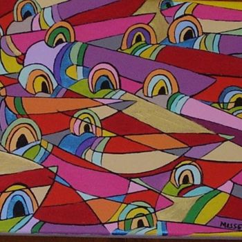 Peinture intitulée "Une marée de pelica…" par Beatrice Mosseron, Œuvre d'art originale