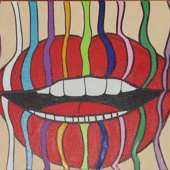 Painting titled "SMILE" by Beatrice Mosseron, Original Artwork