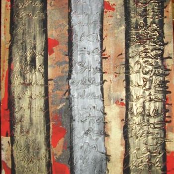 Pittura intitolato "l'écriture muette 2" da Beatrice Mosseron, Opera d'arte originale