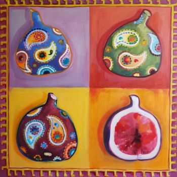 Malerei mit dem Titel "Figs" von Iryna Benderovska, Original-Kunstwerk, Öl