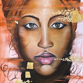 Painting titled "“African soul”" by Jasenka Kapitanovic, Original Artwork, Oil