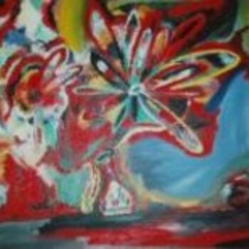 Peinture intitulée "floral excellente" par Artbye, Œuvre d'art originale, Huile