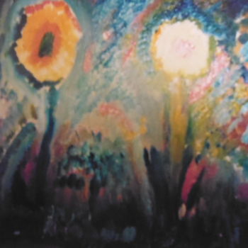 Pintura intitulada "floral delight" por Artbye, Obras de arte originais