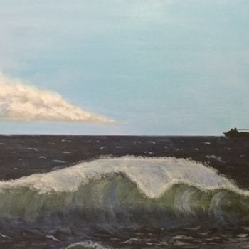 Painting titled "Seascape" by Pete Lord, Original Artwork, Acrylic