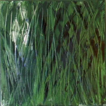 Painting titled "RAIN FOREST" by Cab Apert Claude, Original Artwork, Oil Mounted on Wood Stretcher frame