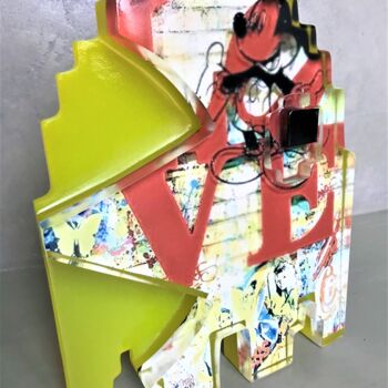 Sculpture titled "Love - Score 014" by Artcadebites, Original Artwork, Resin