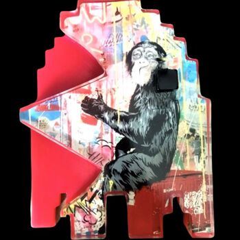 Incisioni, stampe intitolato "Art-cade Bites Monk…" da Artcadebites, Opera d'arte originale, Stampa digitale