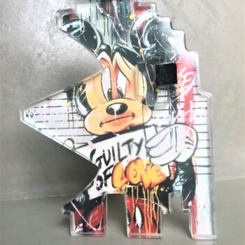 「Guilty - Score 030」というタイトルの彫刻 Artcadebitesによって, オリジナルのアートワーク, 樹脂