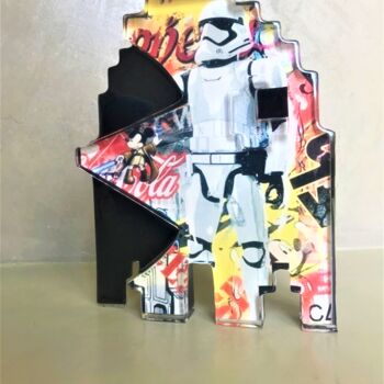 Skulptur mit dem Titel "Stormtrooper - Scor…" von Artcadebites, Original-Kunstwerk, Harz