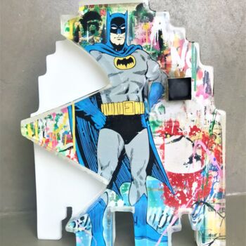 Escultura intitulada "Batman - Score 040" por Artcadebites, Obras de arte originais, Resina