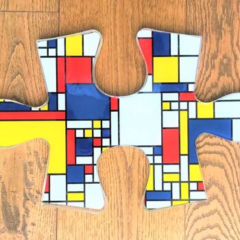 Sculpture intitulée "Artpuzzle Piece #011" par Artcadebites, Œuvre d'art originale, Résine