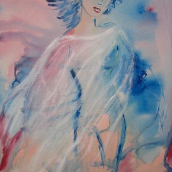 Malerei mit dem Titel "Blue Lady" von Adele Steinberg, Original-Kunstwerk