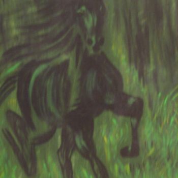 Malerei mit dem Titel "Wild Stallion" von Adele Steinberg, Original-Kunstwerk