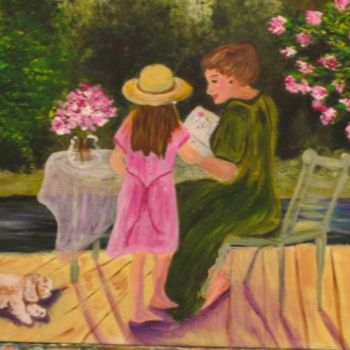 Pintura intitulada "Mother and Daughter" por Adele Steinberg, Obras de arte originais