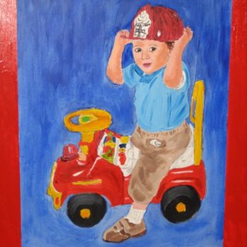"little boy on a tru…" başlıklı Tablo Adele Steinberg tarafından, Orijinal sanat