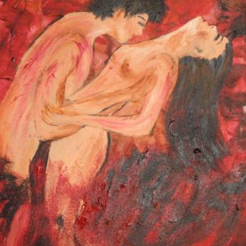 Painting titled "The lovers" by Adele Steinberg, Original Artwork