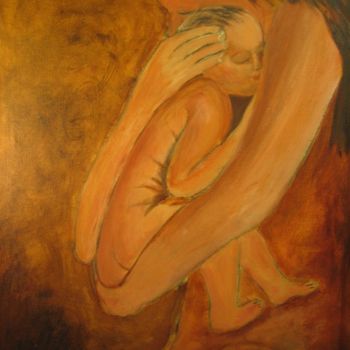Painting titled "Mother Love" by Adele Steinberg, Original Artwork, Oil