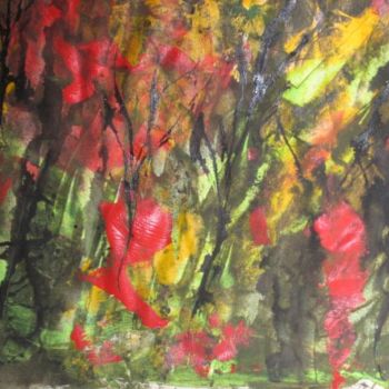 "A Fall Forest" başlıklı Tablo Adele Steinberg tarafından, Orijinal sanat, Petrol