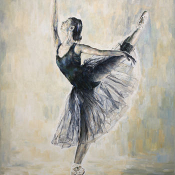Pintura intitulada "Ballerina  Oil Pain…" por Liliya Chernaya, Obras de arte originais, Óleo