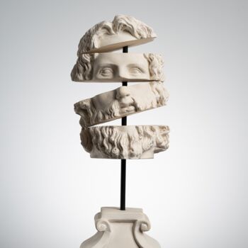 Sculpture titled "Zeus of Olympus Han…" by Dervis Yusuf Akdemir, Original Artwork, Plaster