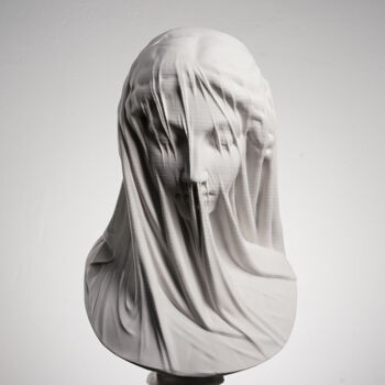 Sculpture titled "The Veiled Vestal V…" by Dervis Yusuf Akdemir, Original Artwork, Resin
