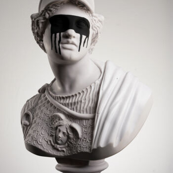 Sculptuur getiteld "The Dark Side Of At…" door Dervis Yusuf Akdemir, Origineel Kunstwerk, Hars