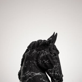 Sculpture intitulée "Marbled Majestic Ho…" par Dervis Yusuf Akdemir, Œuvre d'art originale, Résine