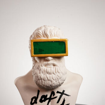 Sculpture titled "Daft Punk Meets The…" by Dervis Yusuf Akdemir, Original Artwork, Plaster