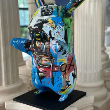 Sculpture titled "Pikachu in the Colo…" by Dervis Yusuf Akdemir, Original Artwork, Resin