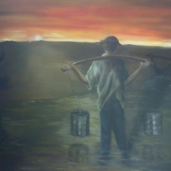 Pintura intitulada "Crucifixion" por Visual Art Web, Obras de arte originais