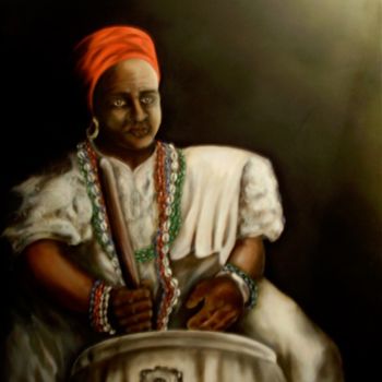 Painting titled "Mama Bahia" by Visual Art Web, Original Artwork