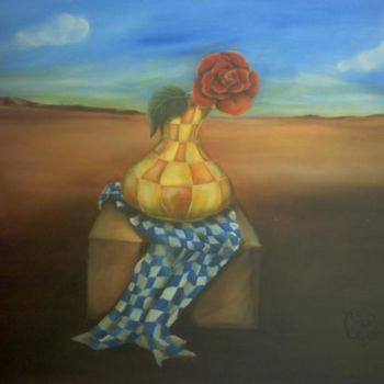 Painting titled "Lonely Hope" by Visual Art Web, Original Artwork