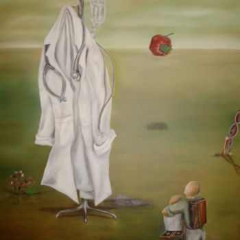 Painting titled "The Unhealthy Dream" by Visual Art Web, Original Artwork