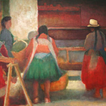 Painting titled "cuanca" by Elodie Studler, Original Artwork