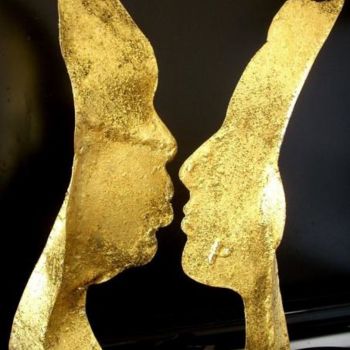 Sculpture intitulée "Le baiser" par Paul Pacotto, Œuvre d'art originale, Métaux